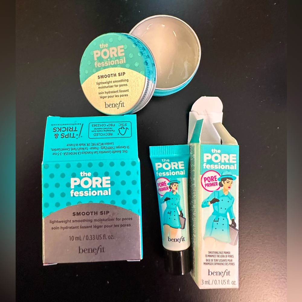 Benefit The Pore fessional Primer 3ml and The Pore fessional Smooth Sip 10 ml